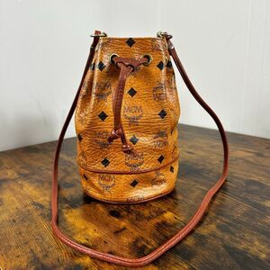 MCM Visetos Vintage Mini Bucket Bag